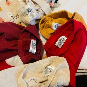 Ruffle Butts Footless Thick Sweater Tights Girl's 6-8 Years. Lot of 5! Excellent